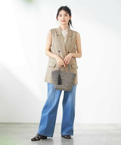 a.v.v / アー・ヴェ・ヴェ テーラードジャケット | 【洗える/イージーケア/UVカット/接触冷感/吸水速乾】サマーストレッチダブルジレ | 詳細16