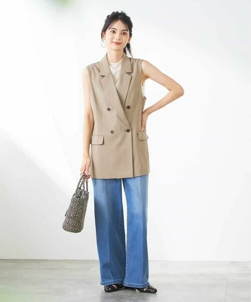 a.v.v / アー・ヴェ・ヴェ テーラードジャケット | 【洗える/イージーケア/UVカット/接触冷感/吸水速乾】サマーストレッチダブルジレ | 詳細17