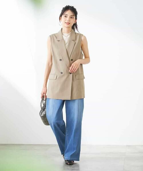 a.v.v / アー・ヴェ・ヴェ テーラードジャケット | 【洗える/イージーケア/UVカット/接触冷感/吸水速乾】サマーストレッチダブルジレ | 詳細18