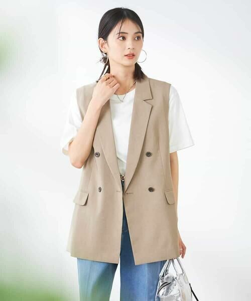a.v.v / アー・ヴェ・ヴェ テーラードジャケット | 【洗える/イージーケア/UVカット/接触冷感/吸水速乾】サマーストレッチダブルジレ | 詳細19