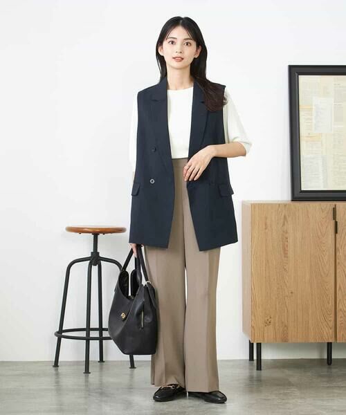 a.v.v / アー・ヴェ・ヴェ テーラードジャケット | 【洗える/イージーケア/UVカット/接触冷感/吸水速乾】サマーストレッチダブルジレ | 詳細2
