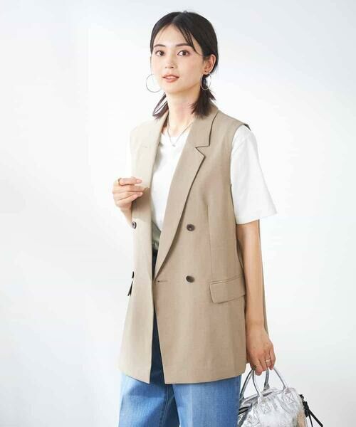 a.v.v / アー・ヴェ・ヴェ テーラードジャケット | 【洗える/イージーケア/UVカット/接触冷感/吸水速乾】サマーストレッチダブルジレ | 詳細21