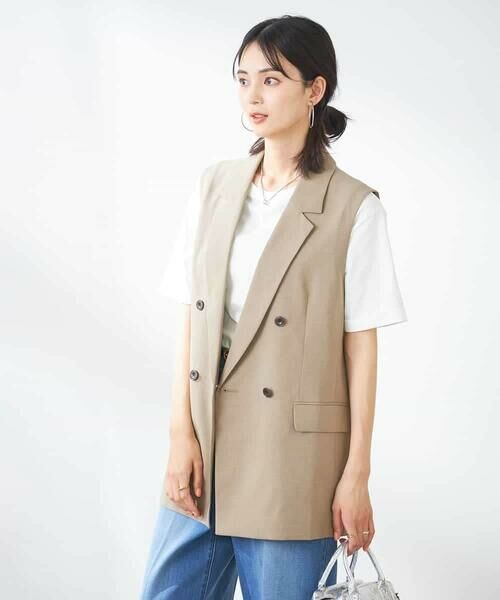 a.v.v / アー・ヴェ・ヴェ テーラードジャケット | 【洗える/イージーケア/UVカット/接触冷感/吸水速乾】サマーストレッチダブルジレ | 詳細22