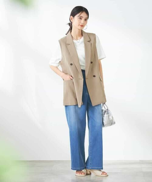 a.v.v / アー・ヴェ・ヴェ テーラードジャケット | 【洗える/イージーケア/UVカット/接触冷感/吸水速乾】サマーストレッチダブルジレ | 詳細23