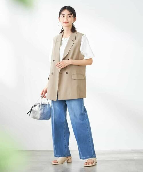a.v.v / アー・ヴェ・ヴェ テーラードジャケット | 【洗える/イージーケア/UVカット/接触冷感/吸水速乾】サマーストレッチダブルジレ | 詳細26
