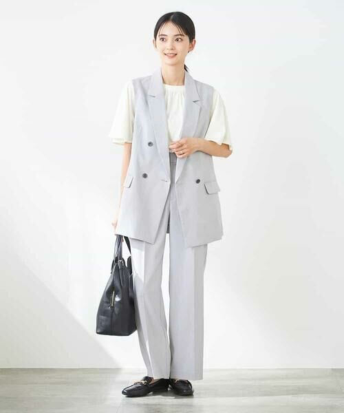 a.v.v / アー・ヴェ・ヴェ テーラードジャケット | 【洗える/イージーケア/UVカット/接触冷感/吸水速乾】サマーストレッチダブルジレ | 詳細30