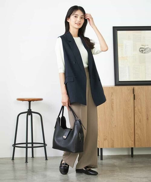 a.v.v / アー・ヴェ・ヴェ テーラードジャケット | 【洗える/イージーケア/UVカット/接触冷感/吸水速乾】サマーストレッチダブルジレ | 詳細4