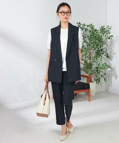 a.v.v / アー・ヴェ・ヴェ テーラードジャケット | 【洗える/イージーケア/UVカット/接触冷感/吸水速乾】サマーストレッチダブルジレ | 詳細7