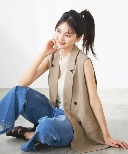 a.v.v / アー・ヴェ・ヴェ テーラードジャケット | 【洗える/イージーケア/UVカット/接触冷感/吸水速乾】サマーストレッチダブルジレ | 詳細9