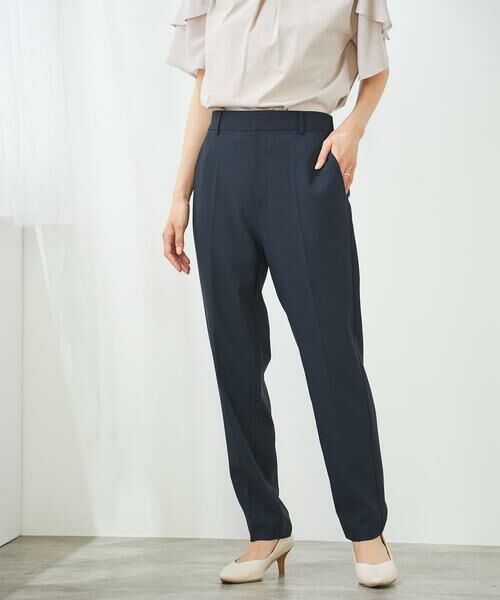 a.v.v / アー・ヴェ・ヴェ チノ・ワークパンツ | 【洗える/イージーケア/UVカット/接触冷感/吸水速乾】サマーストレッチテーパードパンツ(ネイビー)