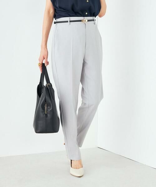 a.v.v / アー・ヴェ・ヴェ チノ・ワークパンツ | 【洗える/イージーケア/UVカット/接触冷感/吸水速乾】サマーストレッチテーパードパンツ(ライトグレー)