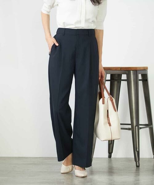 a.v.v / アー・ヴェ・ヴェ その他パンツ | 【洗える/イージーケア/UVカット/接触冷感/吸水速乾】サマーストレッチワイドパンツ | 詳細1