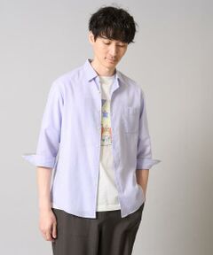 a.v.v / アー・ヴェ・ヴェ シャツ・ブラウス | 【累計1.3万枚販売/接触冷感/イージーケア】リネン混7分袖シャツ【洗える/ストレッチ/速乾】