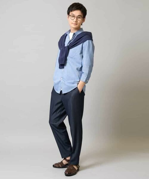 a.v.v / アー・ヴェ・ヴェ シャツ・ブラウス | 【累計1.3万枚販売/接触冷感/イージーケア】リネン混7分袖シャツ【洗える/ストレッチ/速乾】 | 詳細10