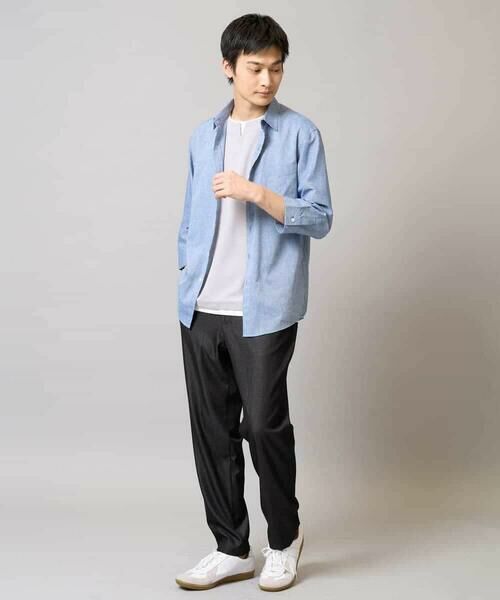 a.v.v / アー・ヴェ・ヴェ シャツ・ブラウス | 【累計1.3万枚販売/接触冷感/イージーケア】リネン混7分袖シャツ【洗える/ストレッチ/速乾】 | 詳細14