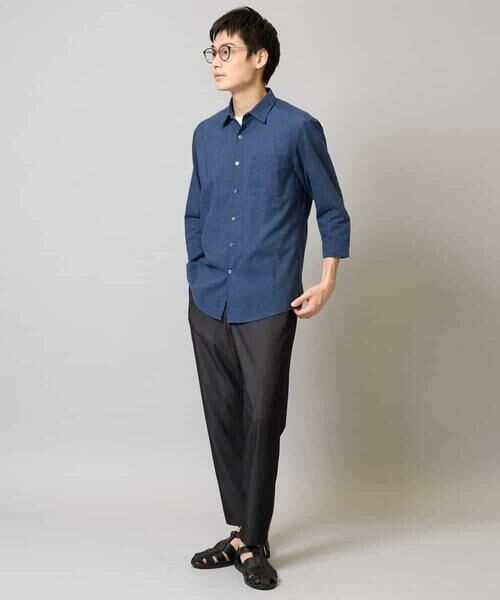 a.v.v / アー・ヴェ・ヴェ シャツ・ブラウス | 【累計1.3万枚販売/接触冷感/イージーケア】リネン混7分袖シャツ【洗える/ストレッチ/速乾】 | 詳細22