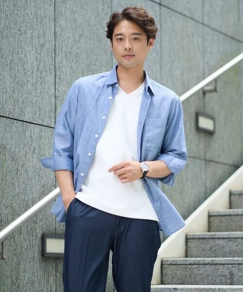 a.v.v / アー・ヴェ・ヴェ シャツ・ブラウス | 【累計1.3万枚販売/接触冷感/イージーケア】リネン混7分袖シャツ【洗える/ストレッチ/速乾】 | 詳細29