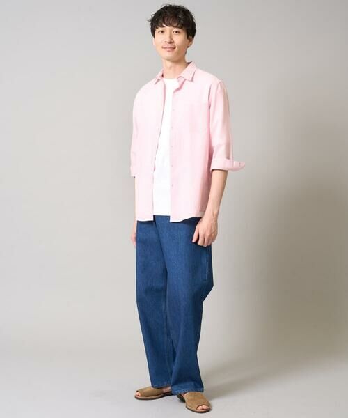 a.v.v / アー・ヴェ・ヴェ シャツ・ブラウス | 【累計1.3万枚販売/接触冷感/イージーケア】リネン混7分袖シャツ【洗える/ストレッチ/速乾】 | 詳細3