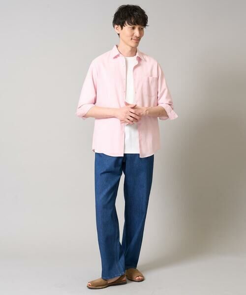 a.v.v / アー・ヴェ・ヴェ シャツ・ブラウス | 【累計1.3万枚販売/接触冷感/イージーケア】リネン混7分袖シャツ【洗える/ストレッチ/速乾】 | 詳細4