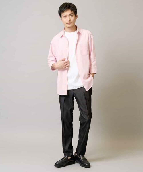 a.v.v / アー・ヴェ・ヴェ シャツ・ブラウス | 【累計1.3万枚販売/接触冷感/イージーケア】リネン混7分袖シャツ【洗える/ストレッチ/速乾】 | 詳細6