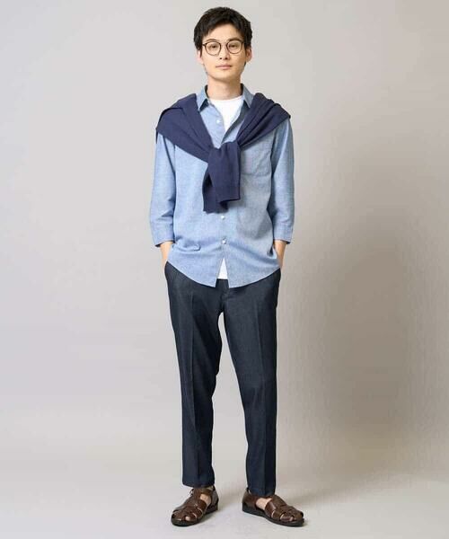 a.v.v / アー・ヴェ・ヴェ シャツ・ブラウス | 【累計1.3万枚販売/接触冷感/イージーケア】リネン混7分袖シャツ【洗える/ストレッチ/速乾】 | 詳細8