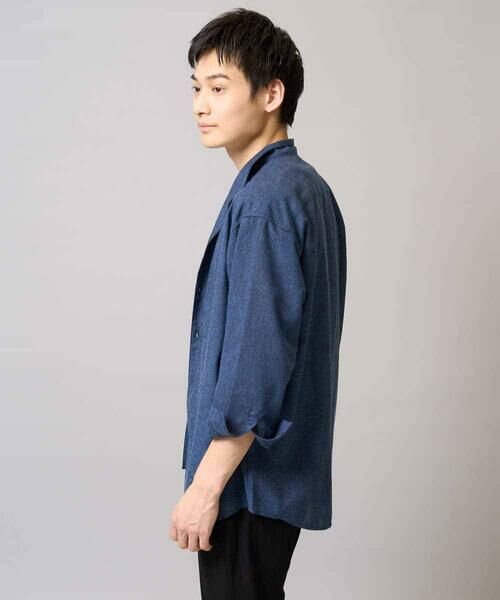 a.v.v / アー・ヴェ・ヴェ シャツ・ブラウス | 【接触冷感/イージーケア】リネン混8分袖スタンドカラーシャツ【洗える/ストレッチ/速乾】 | 詳細20