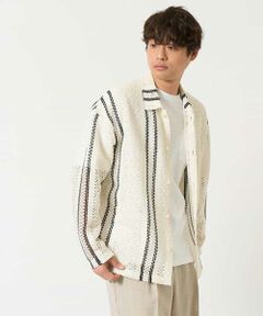 a.v.v / アー・ヴェ・ヴェ カーディガン・ボレロ | 【洗濯機で洗える】透かしストライプカーディガン