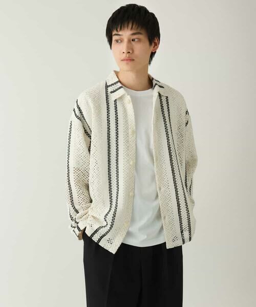a.v.v / アー・ヴェ・ヴェ カーディガン・ボレロ | 【洗濯機で洗える】透かしストライプカーディガン | 詳細11