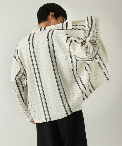 a.v.v / アー・ヴェ・ヴェ カーディガン・ボレロ | 【洗濯機で洗える】透かしストライプカーディガン | 詳細12