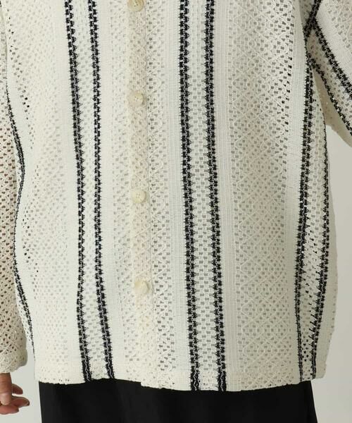 a.v.v / アー・ヴェ・ヴェ カーディガン・ボレロ | 【洗濯機で洗える】透かしストライプカーディガン | 詳細17