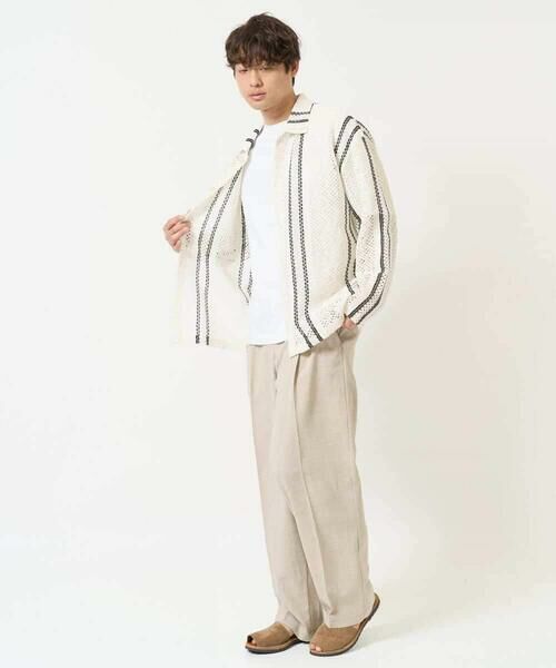 a.v.v / アー・ヴェ・ヴェ カーディガン・ボレロ | 【洗濯機で洗える】透かしストライプカーディガン | 詳細2