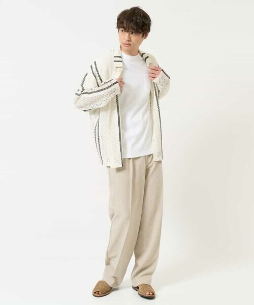 a.v.v / アー・ヴェ・ヴェ カーディガン・ボレロ | 【洗濯機で洗える】透かしストライプカーディガン | 詳細3