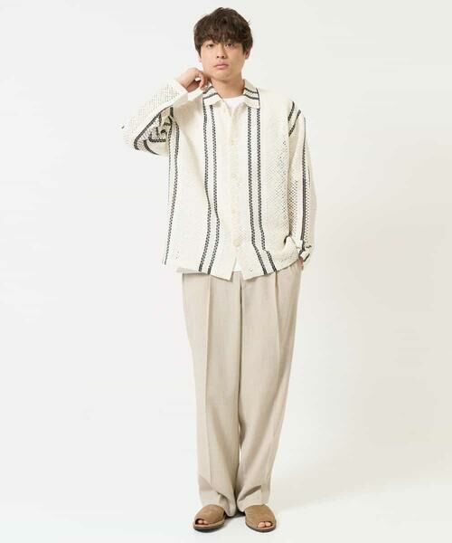 a.v.v / アー・ヴェ・ヴェ カーディガン・ボレロ | 【洗濯機で洗える】透かしストライプカーディガン | 詳細6