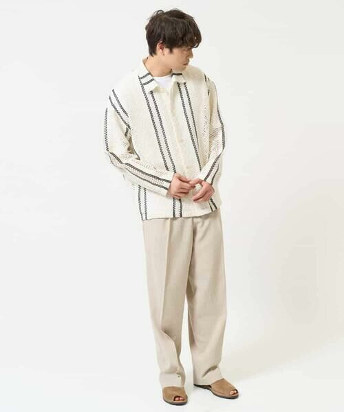 a.v.v / アー・ヴェ・ヴェ カーディガン・ボレロ | 【洗濯機で洗える】透かしストライプカーディガン | 詳細7