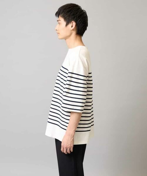 a.v.v / アー・ヴェ・ヴェ カットソー | 【綿100％】ボーダーワイドシルエット五分袖カットソー | 詳細12