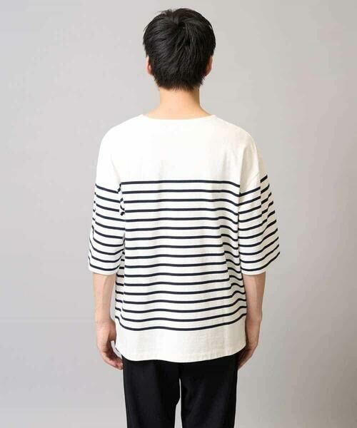 a.v.v / アー・ヴェ・ヴェ カットソー | 【綿100％】ボーダーワイドシルエット五分袖カットソー | 詳細13