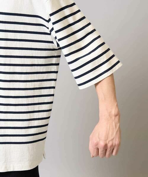 a.v.v / アー・ヴェ・ヴェ カットソー | 【綿100％】ボーダーワイドシルエット五分袖カットソー | 詳細15