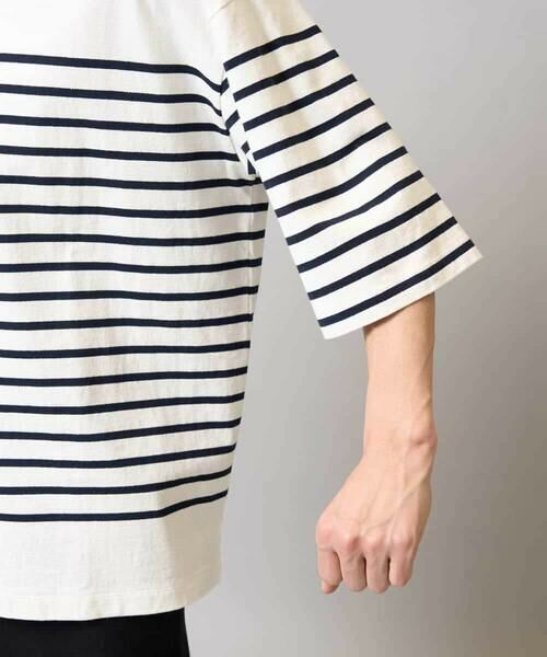 a.v.v / アー・ヴェ・ヴェ カットソー | 【綿100％】ボーダーワイドシルエット五分袖カットソー | 詳細16