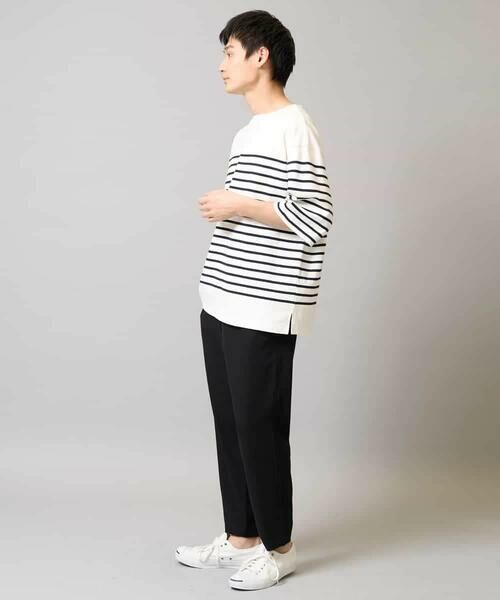 a.v.v / アー・ヴェ・ヴェ カットソー | 【綿100％】ボーダーワイドシルエット五分袖カットソー | 詳細4