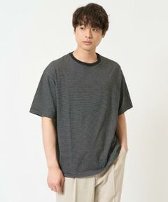 a.v.v / アー・ヴェ・ヴェ カットソー | 【接触冷感】細ボーダーセミワイドシルエットカットソー