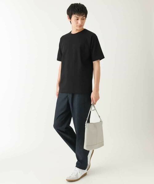 a.v.v / アー・ヴェ・ヴェ カットソー | 【きれいめな半袖】ジャカードクルーネックカットソー  半袖 ジャケイン  ビズカットソー | 詳細16