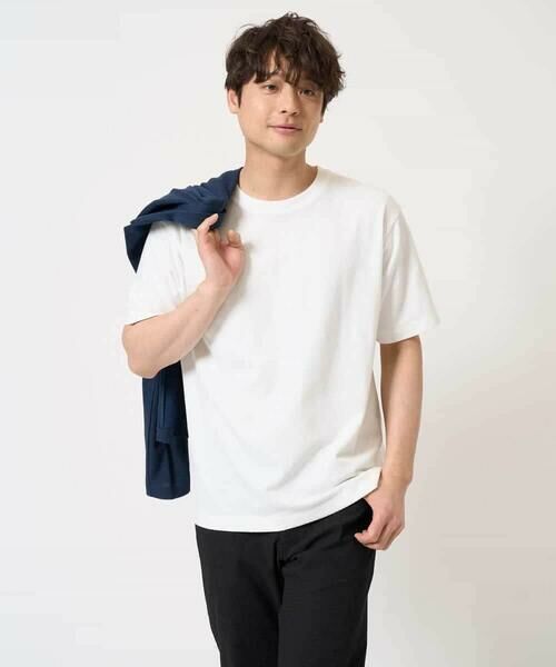 a.v.v / アー・ヴェ・ヴェ カットソー | 【きれいめな半袖】ジャカードクルーネックカットソー  半袖 ジャケイン  ビズカットソー | 詳細20