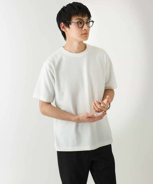 a.v.v / アー・ヴェ・ヴェ カットソー | 【きれいめな半袖】ジャカードクルーネックカットソー  半袖 ジャケイン  ビズカットソー | 詳細22