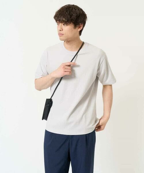 a.v.v / アー・ヴェ・ヴェ カットソー | 【きれいめな半袖】ジャカードクルーネックカットソー  半袖 ジャケイン  ビズカットソー | 詳細24