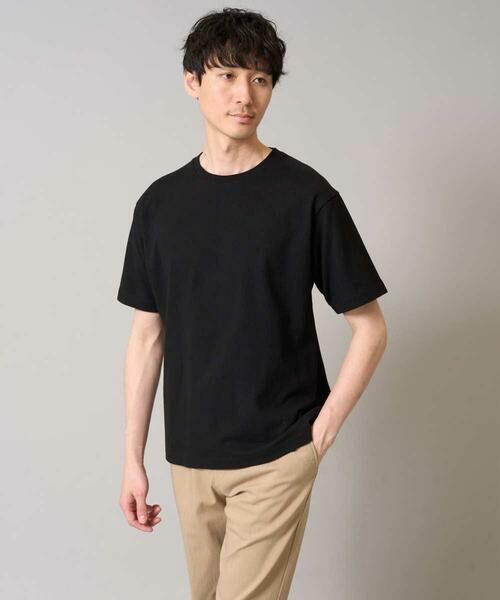 a.v.v / アー・ヴェ・ヴェ カットソー | 【きれいめな半袖】ジャカードクルーネックカットソー  半袖 ジャケイン  ビズカットソー | 詳細26