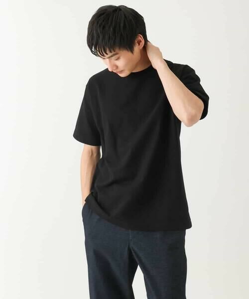 a.v.v / アー・ヴェ・ヴェ カットソー | 【きれいめな半袖】ジャカードクルーネックカットソー  半袖 ジャケイン  ビズカットソー | 詳細28