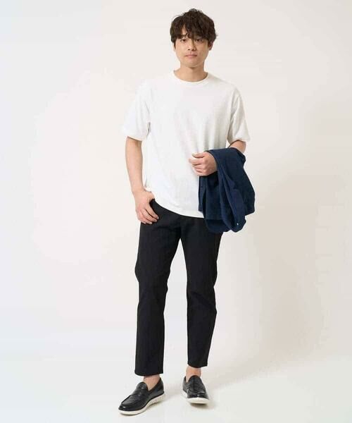 a.v.v / アー・ヴェ・ヴェ カットソー | 【きれいめな半袖】ジャカードクルーネックカットソー  半袖 ジャケイン  ビズカットソー | 詳細6