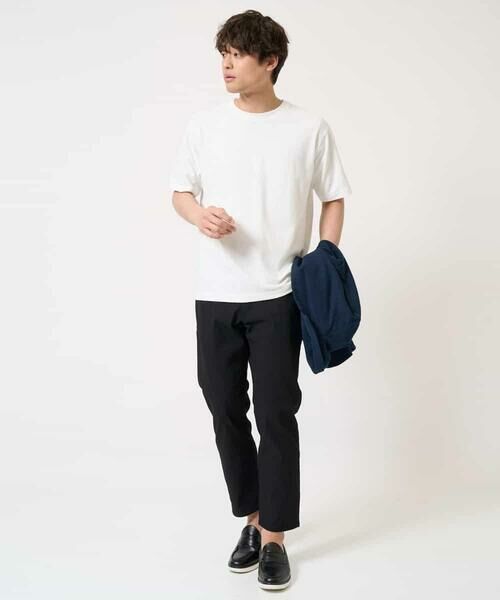 a.v.v / アー・ヴェ・ヴェ カットソー | 【きれいめな半袖】ジャカードクルーネックカットソー  半袖 ジャケイン  ビズカットソー | 詳細7