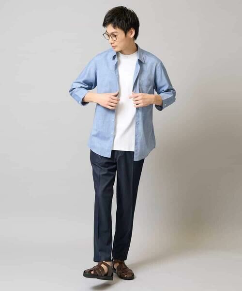 a.v.v / アー・ヴェ・ヴェ ショート・ハーフ・半端丈パンツ | 【イージーケア/接触冷感】スマートシャンブレーアンクル丈スラックス | 詳細10