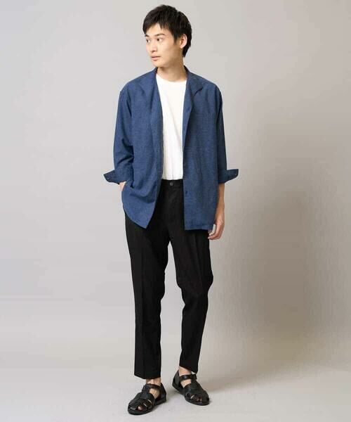 a.v.v / アー・ヴェ・ヴェ ショート・ハーフ・半端丈パンツ | 【イージーケア/接触冷感】スマートシャンブレーアンクル丈スラックス | 詳細28